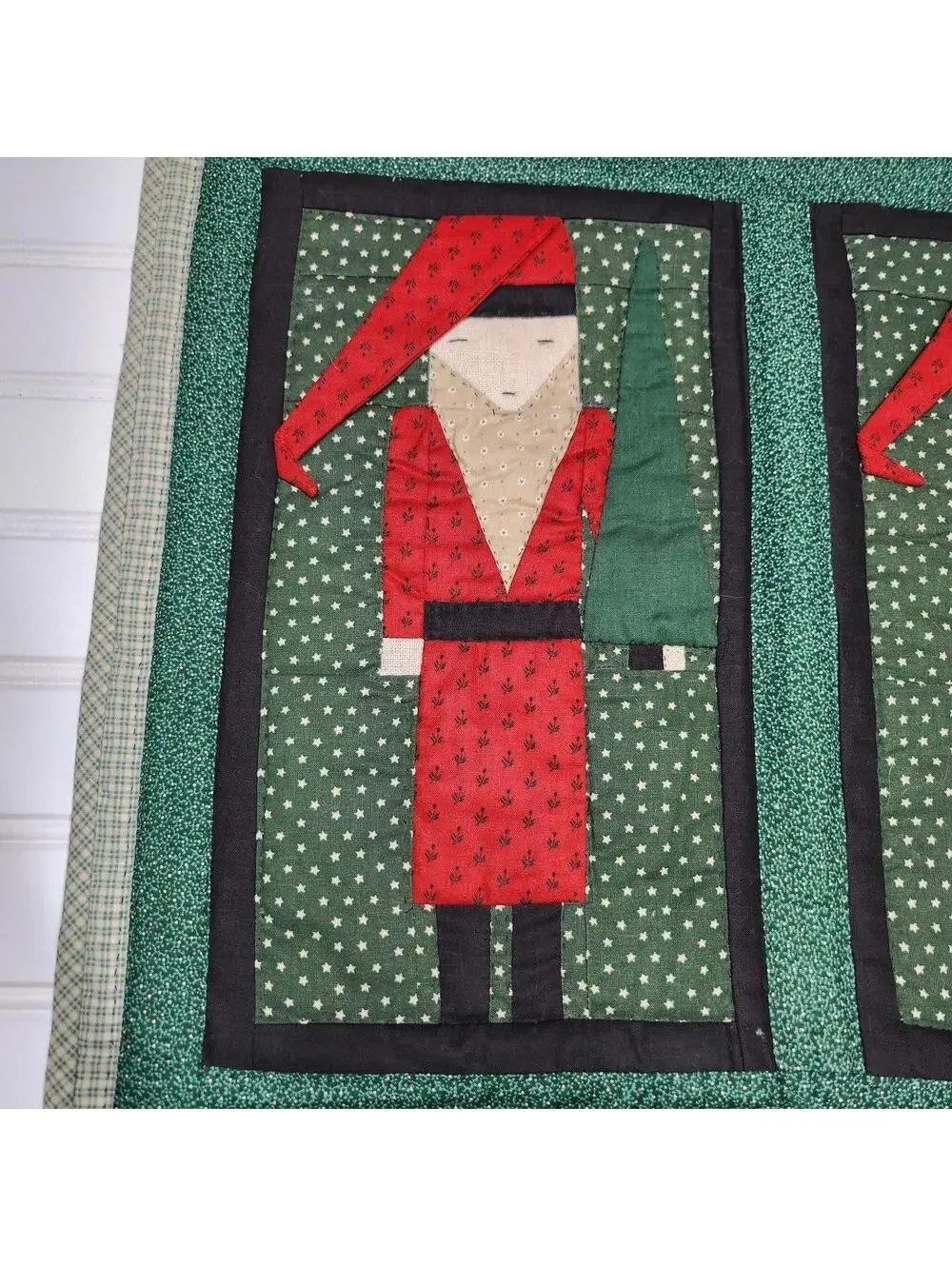 Handmade Quilted Christmas Wall Hanging with Santa Design